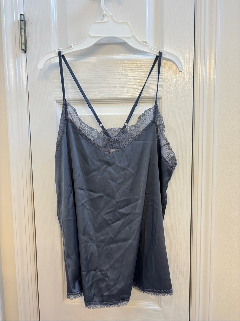 bishop + young Slate Blue Lace-Trim Satin Cami
